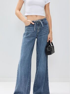 Splendid Lounge Denim Jeans with Drawstring Waist